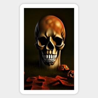 Gothic skull artwork Sticker